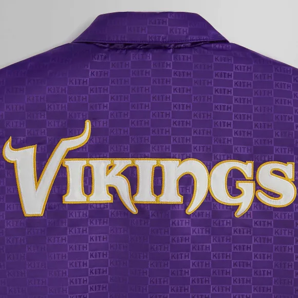 Kith For The Nfl: Vikings Satin Bomber Jacket