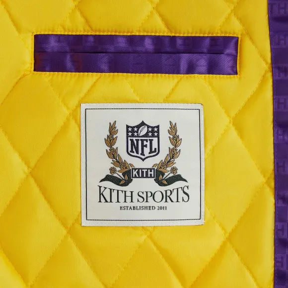 Kith For The Nfl: Vikings Satin Bomber Jacket