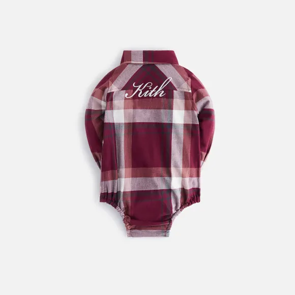 Kith Kids Baby Plaid Long Sleeves Shirt Onesie