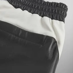 Kith Leather Curtis Panelled Short
