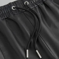Kith Leather Curtis Panelled Short