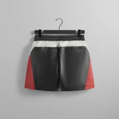 Kith Leather Curtis Panelled Short
