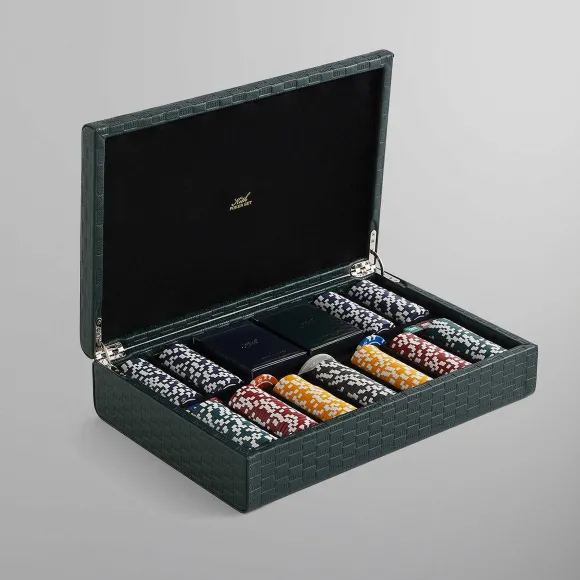 Kith Monogram Poker Set In Saffiano Leather