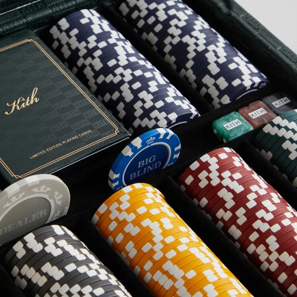 Kith Monogram Poker Set In Saffiano Leather