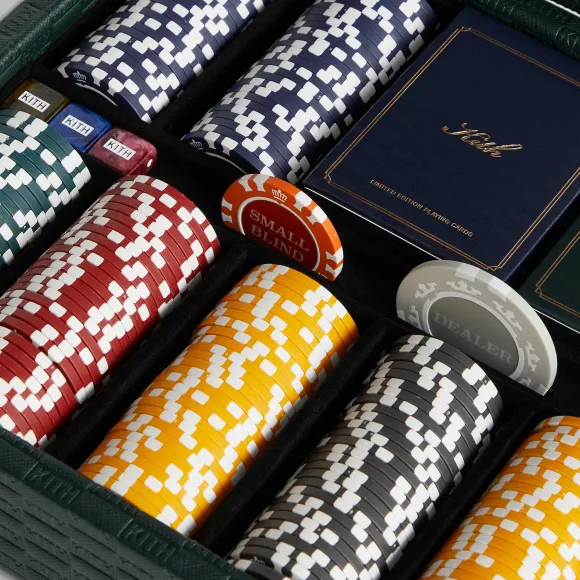 Kith Monogram Poker Set In Saffiano Leather