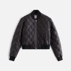 Kith Women Colton Quilted Logo Leather Bomber