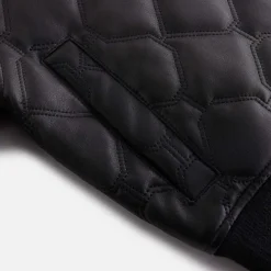 Kith Women Colton Quilted Logo Leather Bomber
