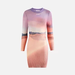 Kith Women Desert Sunset Mulberry Long Sleeve Dress