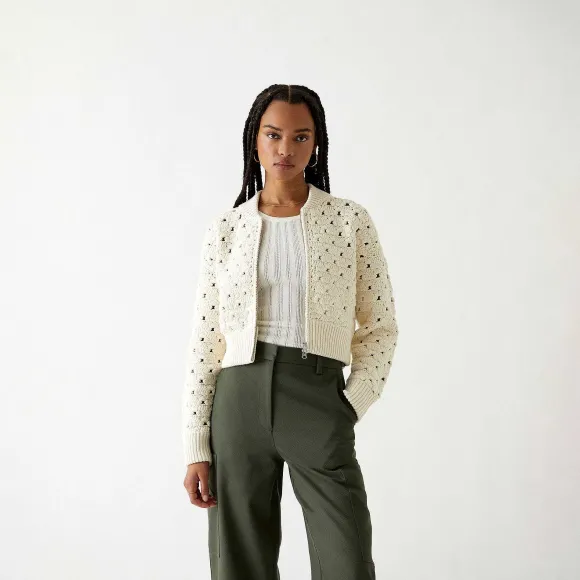 Kith Women Merritt Crochet Knit Bomber