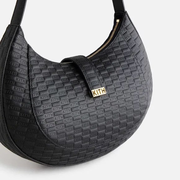 Kith Women Saffiano Saddle Bag In Kith Monogram