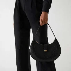 Kith Women Saffiano Saddle Bag In Kith Monogram