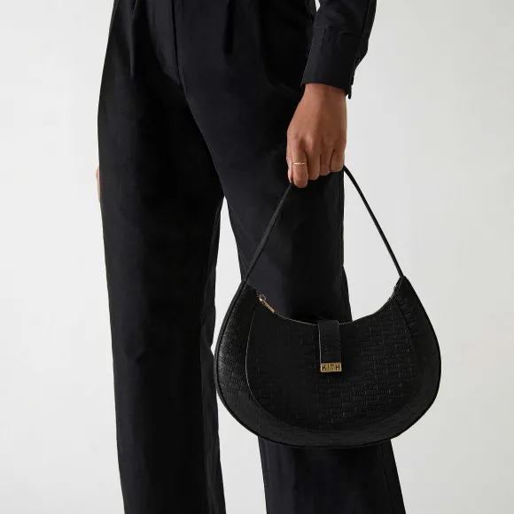 Kith Women Saffiano Saddle Bag In Kith Monogram