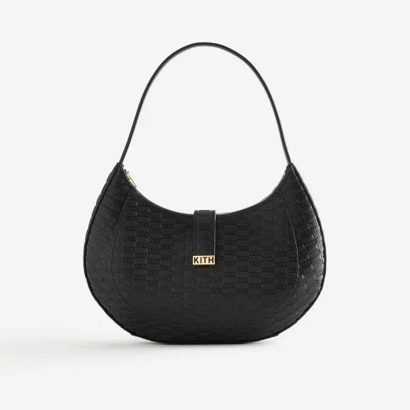 Kith Women Saffiano Saddle Bag In Kith Monogram
