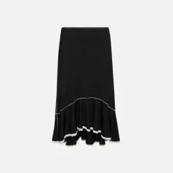 Low Rise Dainty Midi Skirt