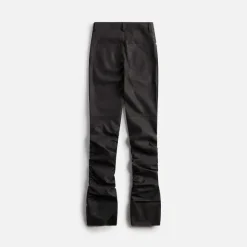 Matte Faux Leather Ruched Trouser