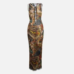 Mesh Dress With Lacing Details