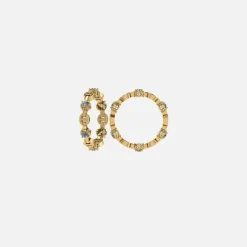 Micro-Link Ring With 6 Stones