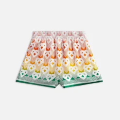 Monogram Silk Shorts With Dawstrings