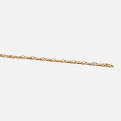 Neo 4Mm Necklace In Yellow And White Diamonds