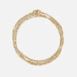 Noix Triple Wrap Necklace / Bracelet In Yellow