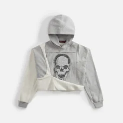 Otto Cropped Drape Hoodie