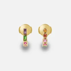 Paire De Creoles Riviere Baguettes Clos Earrings