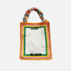 Pebble Handle Knit Crochet Bag