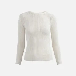 Ribbed Crew Neck Long Sleeve