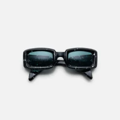 Runaway Marble Frame Seagreen Lens Silver Hardware