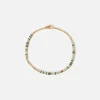Shine #2 Bracelet In Turquoise Pattern Beads With 18K Yellow Gold Discs