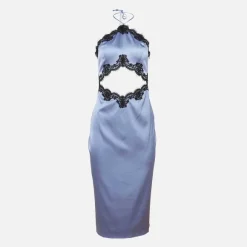 Silk And Lace Halter Dress