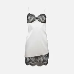Silk And Lace Mini Slip Dress
