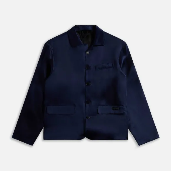 Silk Organza Long Sleeve Shirt Blazer