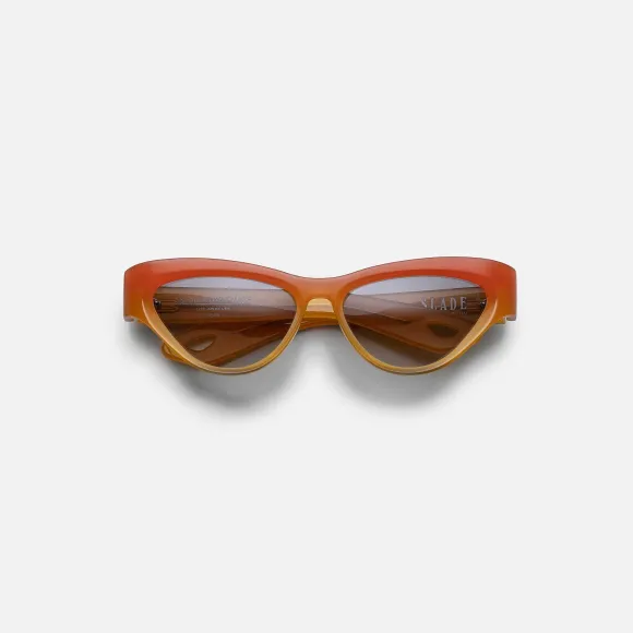 Slade Crush Frame Brandy Gradient Lens Silver Hardware