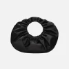 Small Crescent Top Handle Satin Bag