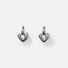 Small Heart Drop Earrings