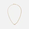 Solitaire Diamonds Link Loop Necklace