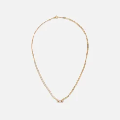 Solitaire Diamonds Link Loop Necklace