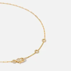 Solitaire Donut Necklace In 18K