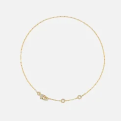 Solitaire Donut Necklace In 18K