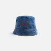 Stonewashed Organic Denim Mohair Bucket Hat