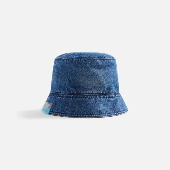 Stonewashed Organic Denim Mohair Bucket Hat