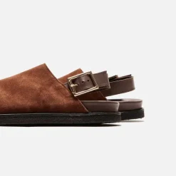 Strapped Mule Suede