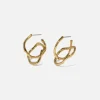 Twisted Interlock Hoop Earrings