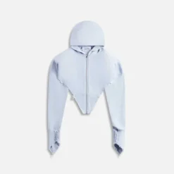V Cut Zip Up Hoodie