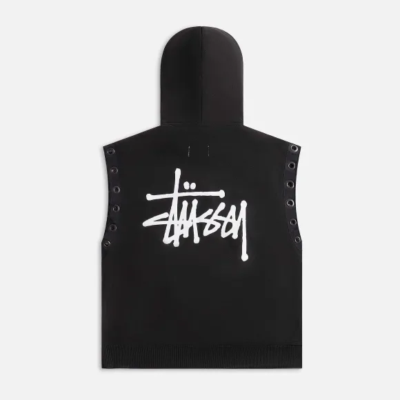 X Stussy Sweat Parka Hooded Vest