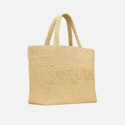 Ysl Shopping Raffia Tote