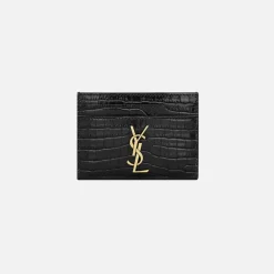 Ysl (172Y) Croc Print Card Holder
